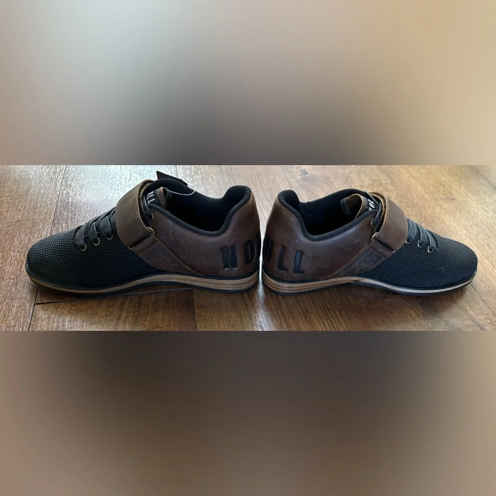 NOBULL lifter shoes NWT NEW black brown coffee leather sz 5 woman 3.5 3 1/2 men